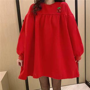 定制300斤特大码女超肥胖MM秋冬宽松遮肚韩版显瘦350加绒卫衣250