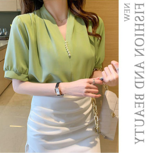 V领时尚 定制300斤特大码 350显瘦胖MM雪纺衬衫 夏季 160上衣250 女装