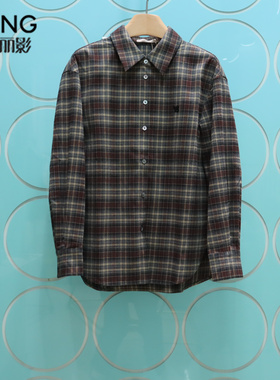 YSING衣香丽影专柜正品2025冬季新款格纹衬衫百搭上衣141011302
