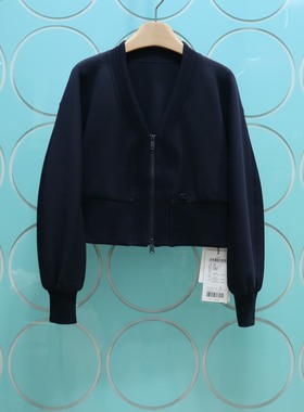 MRER莫乂义 专柜正品春季新款休闲风拉链V领卫衣短外套R5C30124