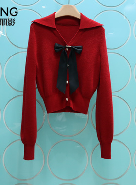 YSING衣香丽影专柜正品2025冬季新款时尚蝴蝶结羊毛衫141219031