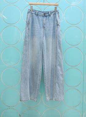 BOCASSIS专柜正品2026夏季新款简约休闲百搭款直筒裤女3918310