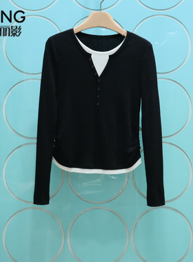 YSING衣香丽影专柜正品2025冬季新款假两件羊毛针织衫141029008