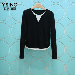 YSING衣香丽影专柜正品2025冬季新款假两件羊毛针织衫141029008