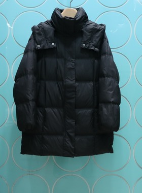 JIUYA玖娅专柜正品2025冬季新款时尚气质中长款连帽羽绒服JY99101