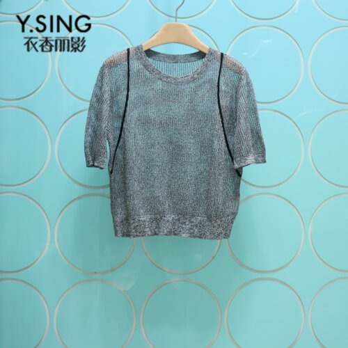 YSING衣香丽影专柜正品2026夏季新款套头短袖针织衫女150419008