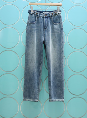 紫淑专柜正品2025冬新款休闲直筒裤高腰显瘦牛仔裤女Z1HA34472