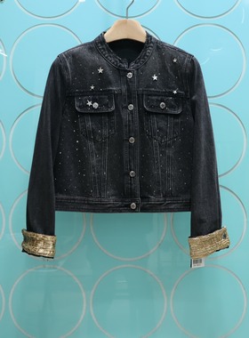 MRER莫乂义 专柜正品春季新款星星装饰休闲风牛仔外套女R5A31622