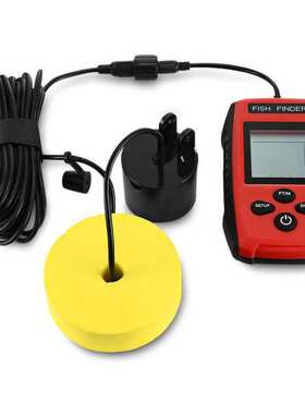 新款彩屏英文俄文外贸充电点阵探鱼器大小鱼升级款fishfinder