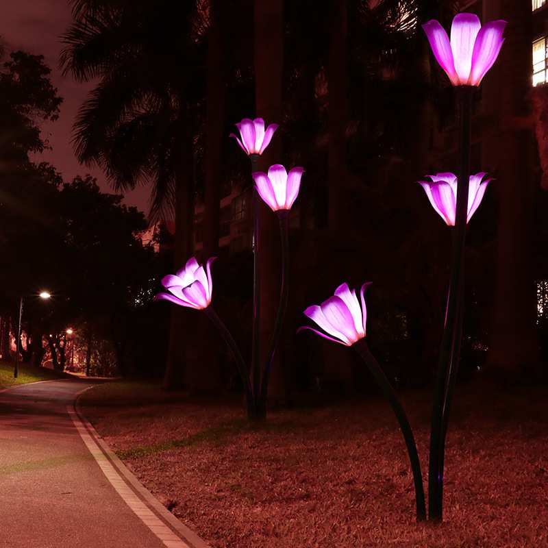 木兰花灯亚克力led景观灯庭院灯草坪灯景区商业广场美陈亮化花灯