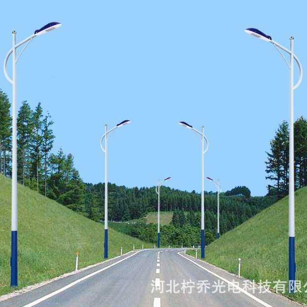 农村太阳能路灯单臂双臂市电路灯5米6米7米8米小区路灯杆园区厂区