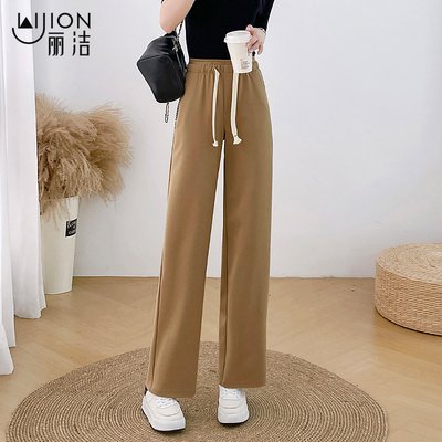 窄版九分阔腿裤松弛感休闲卫裤