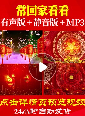 L44761常回家看看蛇年晚会素材LED年会开场视频背景春节年会视频