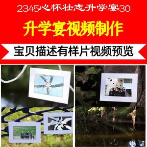 2345心怀壮志升学宴30张电子相册升学宴视频制作LED宣传大气开场