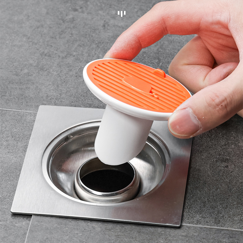 磁吸地漏盖卫生间下水道防臭器旋转自动开合式浴室防堵过滤地塞器