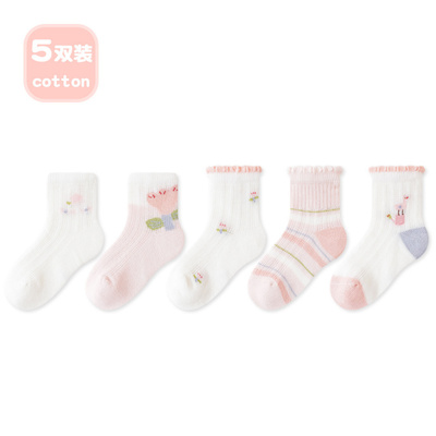 女童夏季透气中筒袜抗菌不勒腿