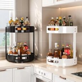 360度旋转调料置物架厨房用调味品多功能调味料收纳盒子收纳架