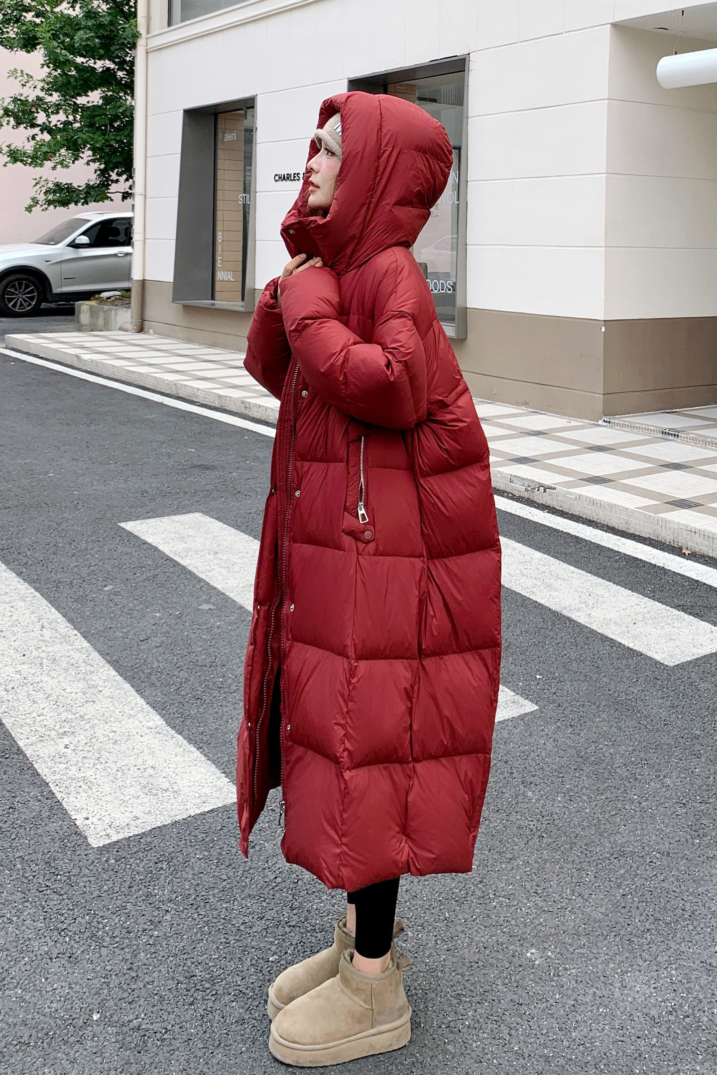 主推现货2025冬季新款宽松显瘦长款羽绒服女1519-P255K359,女装羽绒服,莘蕾