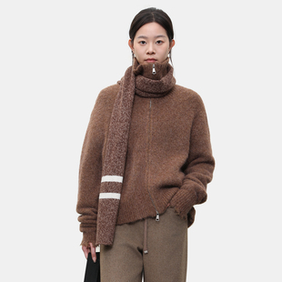 毛衣女2025新款 LADY’S 复古色羊驼毛开衫 秋季 加厚针织外套 DIARY