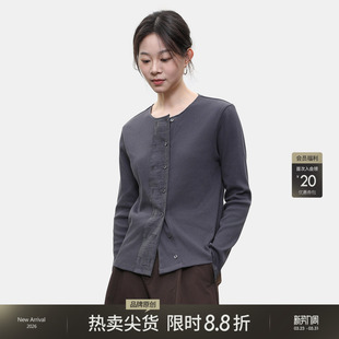 外套女显瘦百搭长袖 小香风圆领简约针织开衫 上衣 DIARY LADY’S