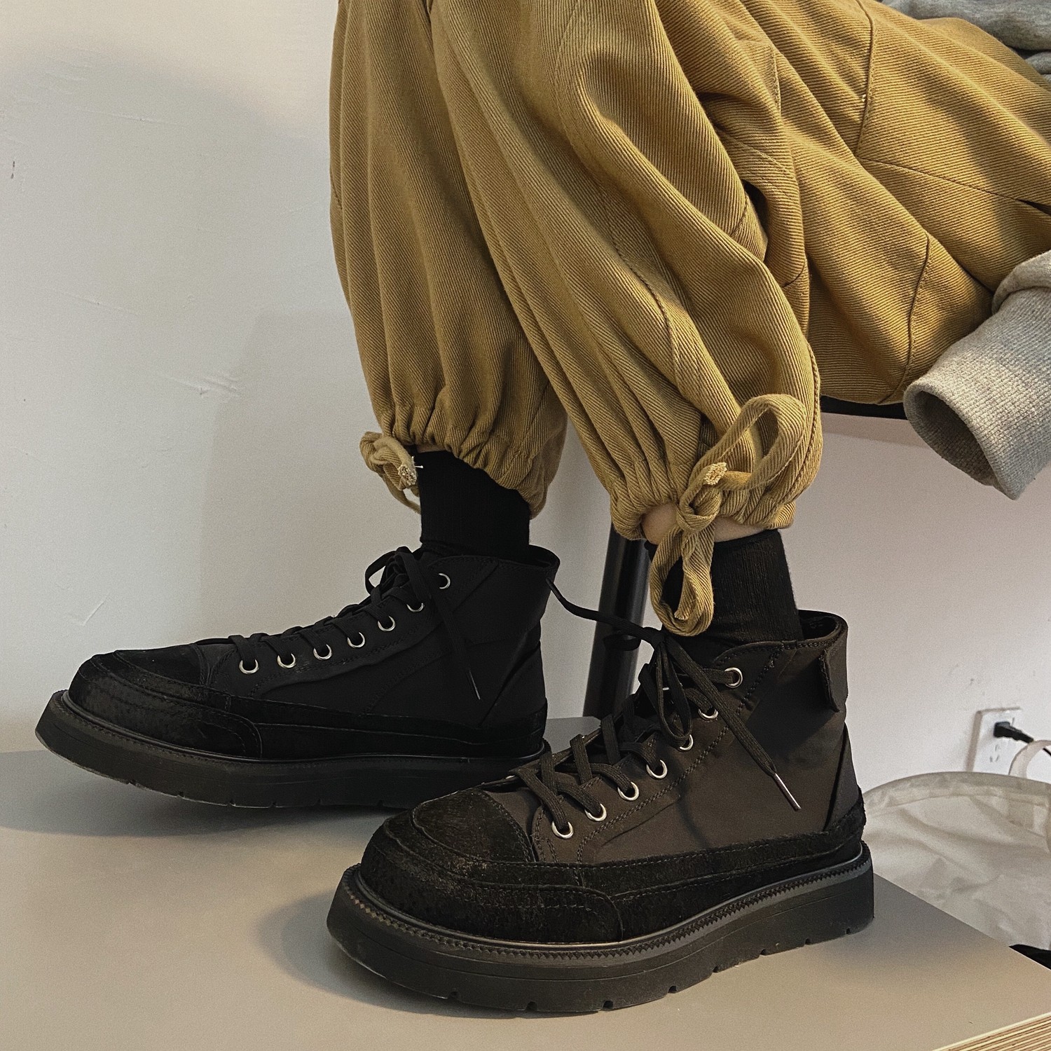秋冬高帮马丁靴男加绒 517-1099-P125图片