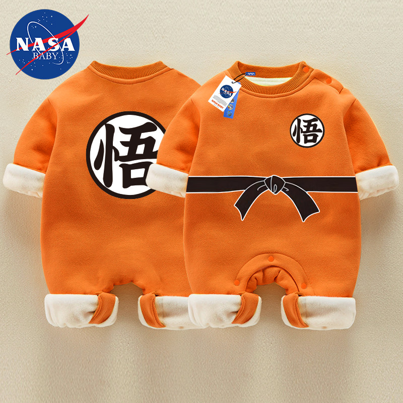 nasa套头连体衣纯棉冬季悟空婴儿
