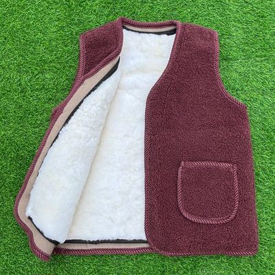 皮毛一体羊毛马甲男女同款