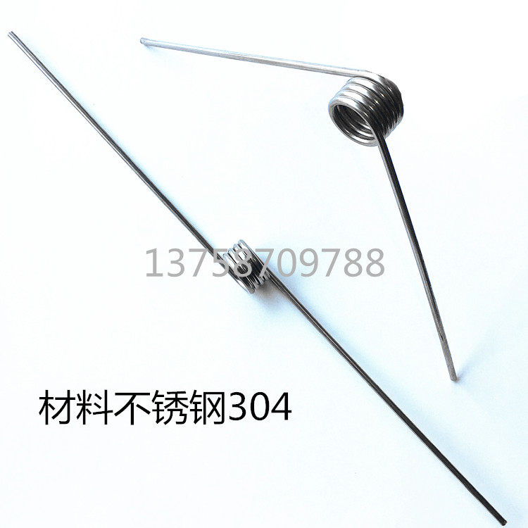 现货不锈钢304长脚扭力旋转90v字型扭簧左右丝径4mm订做定制弹簧