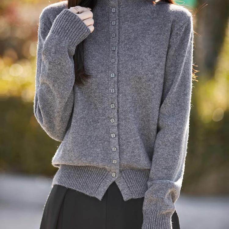 春季新款立领开衫上衣