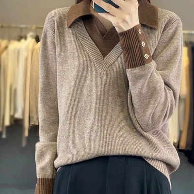 2023秋季新款洋气毛衣女打底衫