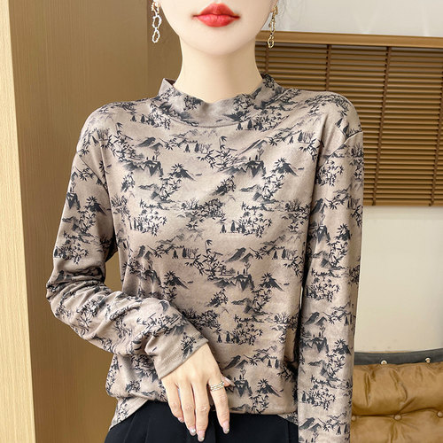 秋冬新款内搭上衣女宽松打底毛衣