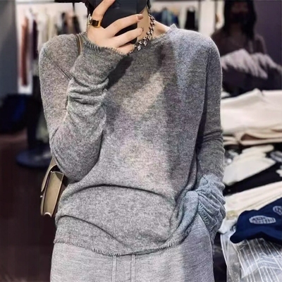 流苏边时尚套头毛衣打底衫