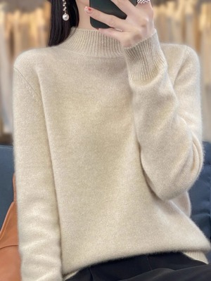 半高领毛衣女宽松爆款大码长袖
