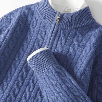 青少年羊绒衫男高中学生加厚麻花