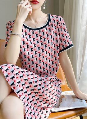 高端真丝连衣裙女夏季新款宽松