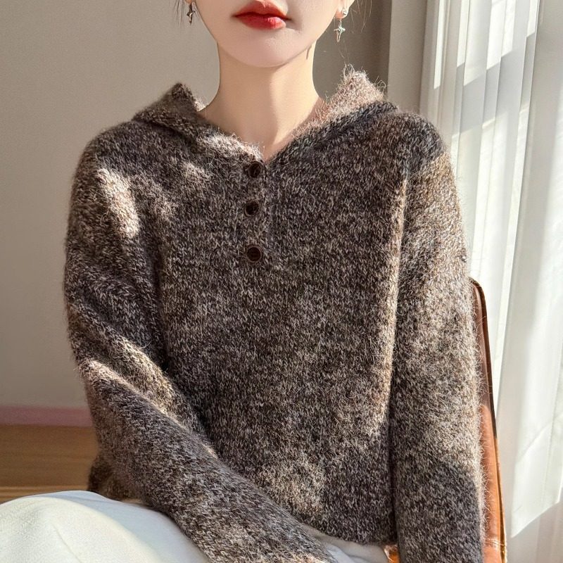 软糯风连帽精纺带帽毛衣打底衫花纱毛衫女宽松针织卫衣时尚上衣,女装/女士精品,毛针织衫,淘宝优惠券,粉丝福利购,淘宝优惠卷