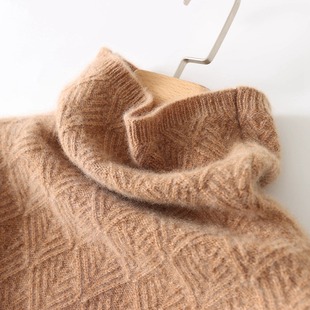 羊绒衫 新款 羊绒 高领毛衣女秋冬加厚宽松针织打底衫 清仓特价