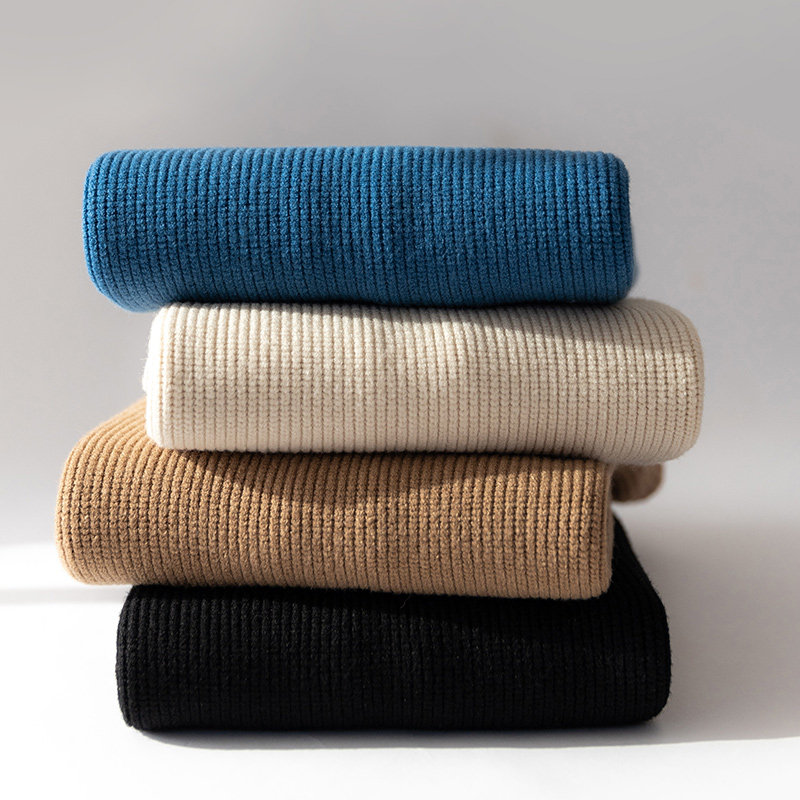 AUTUMN AND WINTER NEW 100 CASHMERE SWEATER MENS HALF-HIGH NECK DRAWSTRING WOOL SWEATER THICKENED SWEATER VERSATILE KNITWEAR LOOSE BASE