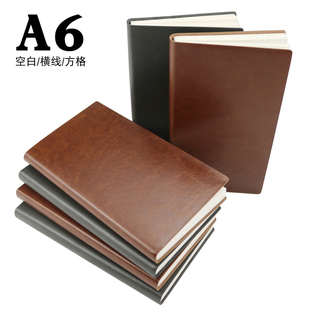 A6平装软抄本 48K手账记录方格横线空白芯道林纸日记事本可定制