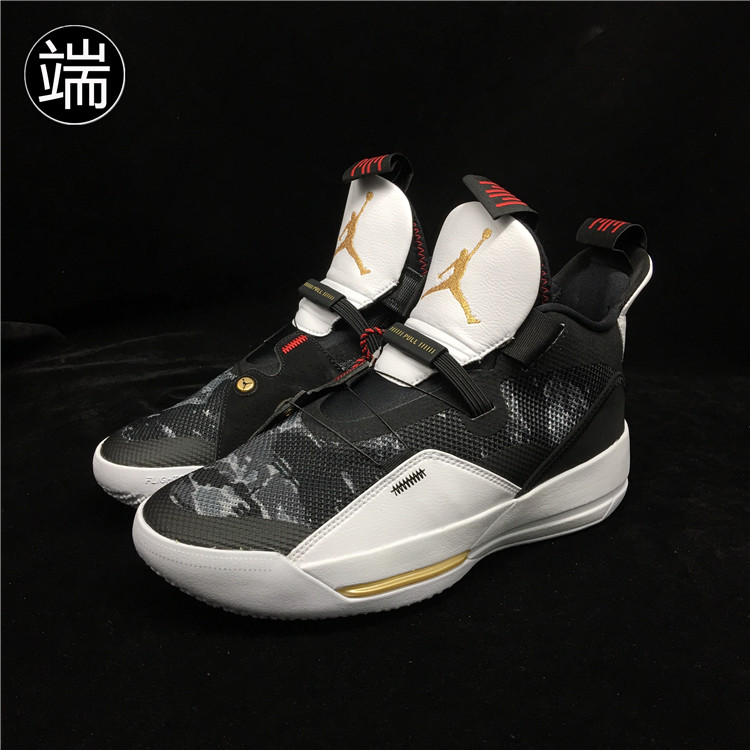 AIR JORDAN33乔AJ33黑白虎纹气垫实战篮球鞋 BV5072-016 AQ9244-封面