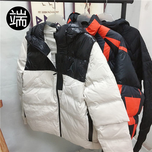 秋冬运动连帽羽绒服耐克保暖防风