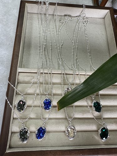 西班牙unode50宝石项链夏日新款Y字流苏锁骨链精致高级小众颈链女