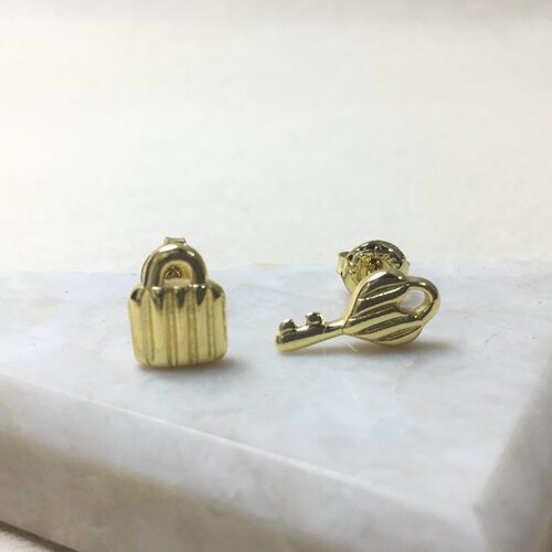 西班牙 UNOde50热卖欧美精致钥匙锁女性耳环浪漫珠宝