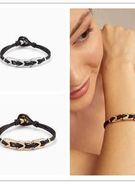 欧美跨境电商饰品皮绳小众简约