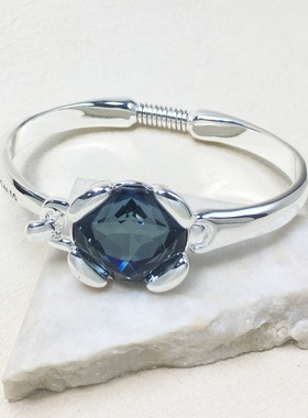 西班牙unode50六边形蓝色宝石手镯欧美跨境饰品