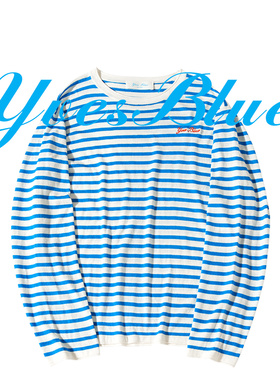 YVES BLUE【正版】宽松版TEE针织衫醋酸羊毛可水洗