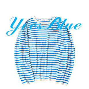 TEE针织衫 YVES 宽松版 正版 醋酸羊毛可水洗 BLUE