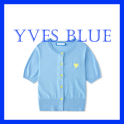 撞色品牌通勤YVESBLUE针织开衫