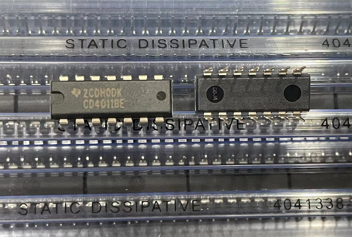 原装正品 cd4011be 封装dip-14 直插逻辑门电路芯片