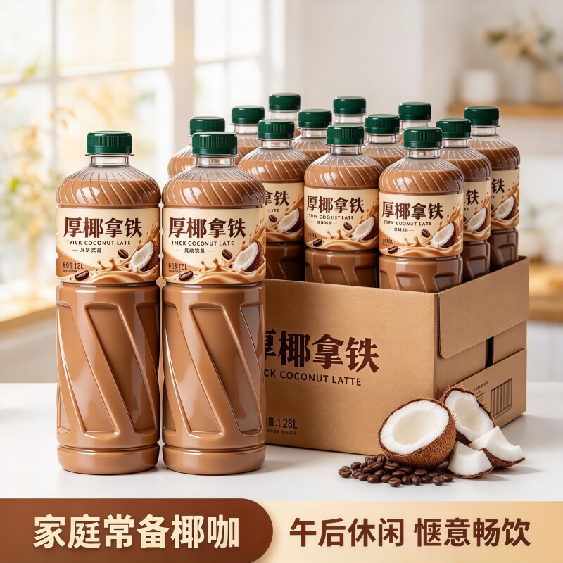 厚椰拿铁咖啡即饮大瓶装浓香型丝滑学生工作熬夜常备咖啡饮料批发